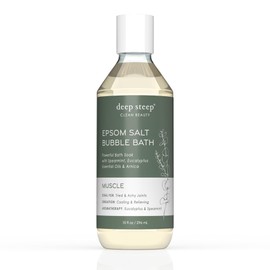 Deep Steep Epsom Salt Bubble Bath (10 Fl Oz (Pack of 1), Muscle)