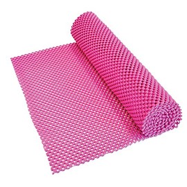 Aidapt Non Slip Pink Easy to Cut 150x30 cm Fabric Mat Ideal for Lining Draws, Shelves, and Work Tops