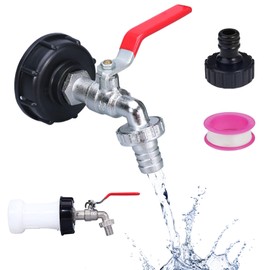 Spetsbst IBC Tank Accessories 1000L IBC Container Accessories Outlet Tap 3/4 Inch with IBC Adapter S60 x 6 Extension Spacer Water Tank Accessories for Water Butt
