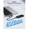 Hagibis 40Gbps M.2 Enclosure, USB4 NVMe SSD Enclosure PCIe3.0x4 Aluminum