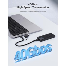 Hagibis 40Gbps M.2 Enclosure, USB4 NVMe SSD Enclosure PCIe3.0x4 Aluminum USB C External Solid State Drive Case, B&M+M Key 2230/2242/2260/2280 for Thunderbolt 4/3 USB 3.2/3.1/3.0