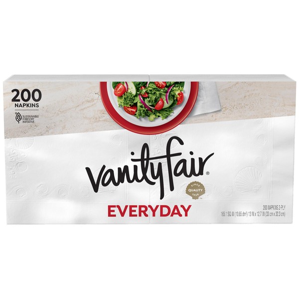 Vanity Fair Vanity Fair Everyday Paper Napkins, 200 Count, Disposable