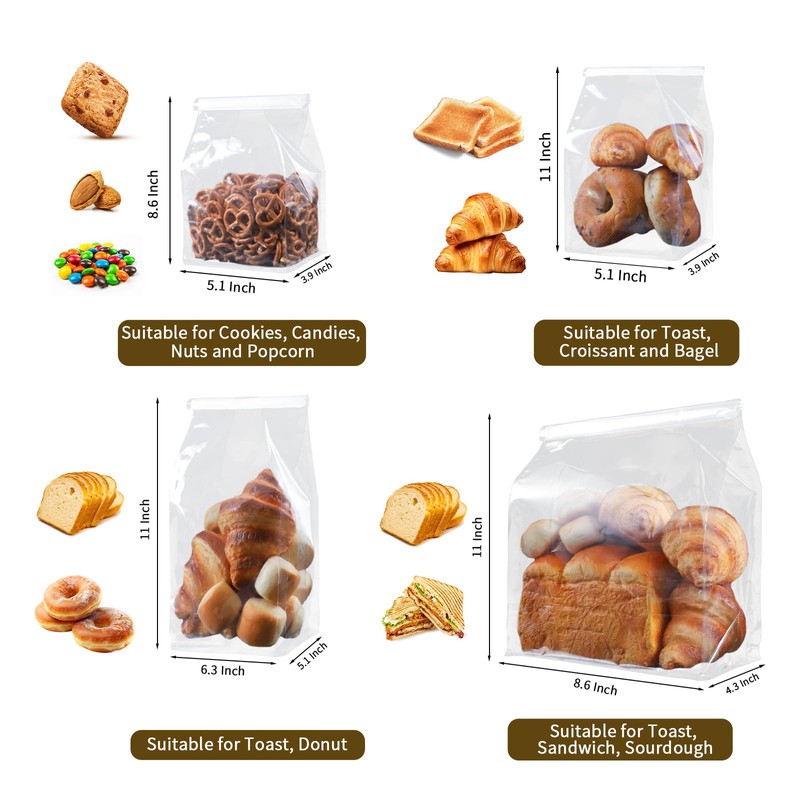 50 PCS Bread Bags for Homemade Breads, 5.1 x 8.6