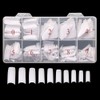 AORAEM White Nail Tips,500Pcs French Tip Press on Fake Nails