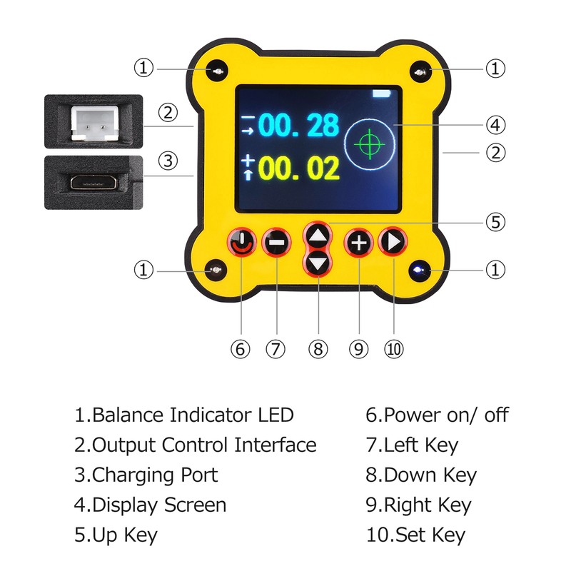 Dual Axis Digital Protractor Inclinometer Magnetic 0.02° Accuracy Angle Finder