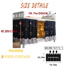 Qubanda Dorm Home Bunk Nets Bed Curtains Cloth Bed Canopy Blackout Men Women Curtain Shading Nets Breathable Single Sleeper