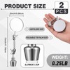 Kingdder 2 Pcs Circular Inspection Mirrors Magnetic Base Welding Mirror