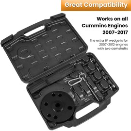 E-cowlboy 3163021 Cam Timing Tool Kit for Cummins ISX QSX Engine 2007-2017 with Injector Cam Puller & Carrying Case Replaces 3163069 3163020 Heavy Duty Steel (14 PCS)