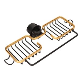 Faucet Storage Rack, Adjustables Sink Storage Rack Holder Aluminum Sponge and Dish Cloth Holder for Kitchen Sink Sponge Holder(Gold)