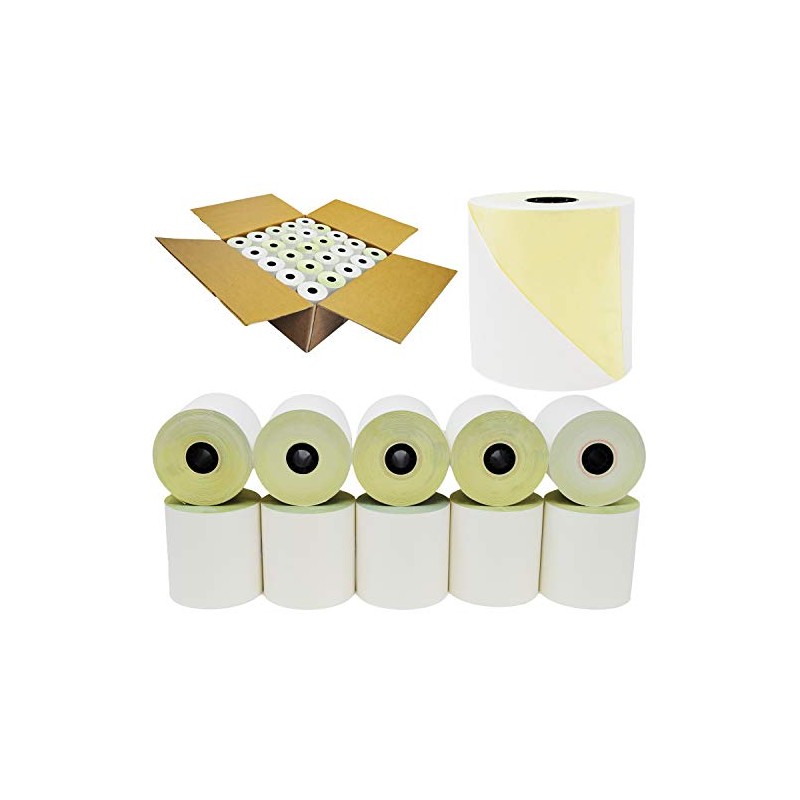 BuyRegisterRolls 25 Rolls Two Ply Carbonless Rolls 3" X 95