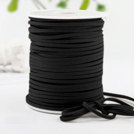 Capesaro Leather Cord, Suede Leather Cord, Craft Leather Bands, Suede Cord for Crafts for DIY Bracelet, Necklace, Jewellery (Black)