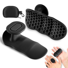 AGSDGAWD Weight Lifting Grips for Men and Women, Ergonomic Anti-Slip Rubber Gym Grip Pads, Fingerless Workout Gloves for Dumbbell, Deadlift, Barbell, Pull-Up, Strength Training, Gym Training(Black)