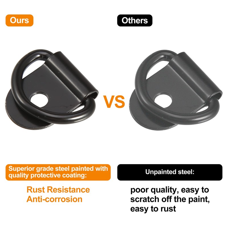 X AUTOHAUX D-Ring Tie Down Anchor D-Ring Anchor Lashing Rings