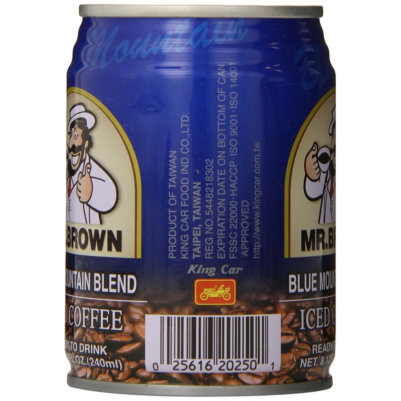 Mr. Brown Iced Coffee, Blue Mountain, 8.12 Ounce (Pack of