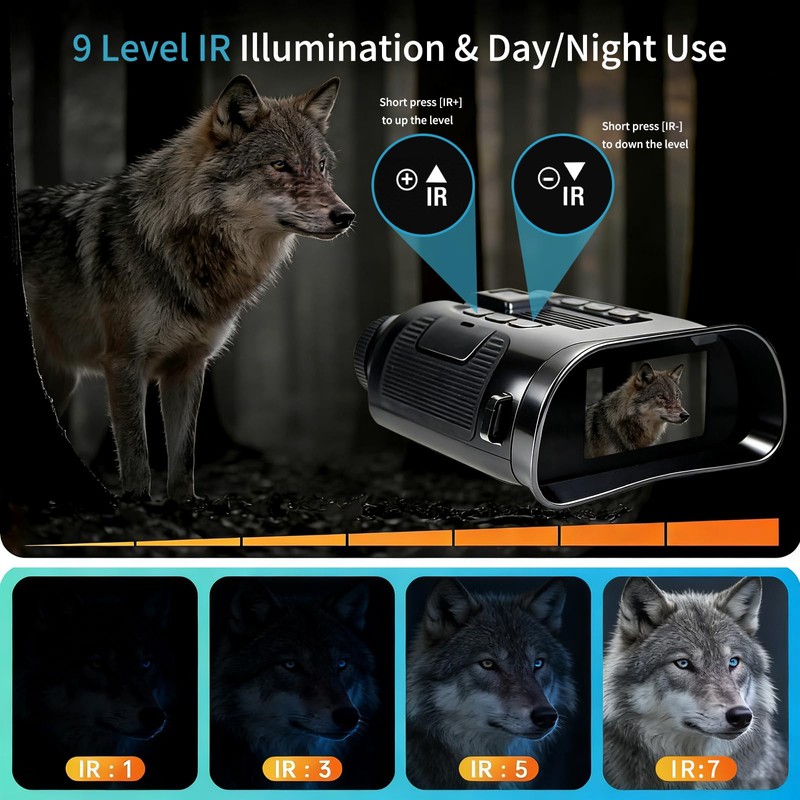Night Vision Goggles for Adults, 4K Night Vision Binoculars 8X