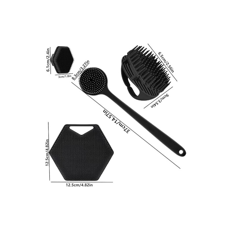 Cepillo de baño multiusos, juego de cuatro piezas, material de
