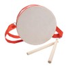 Drum for Children Red / White Wooden Musical Instrument with
