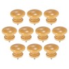 sourcing map 10Pcs Round Wood Drawer Knob, 1.26" x 0.98"