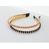 (2 types) Cubic Rail Headband Slim Hairband Black / (2종)