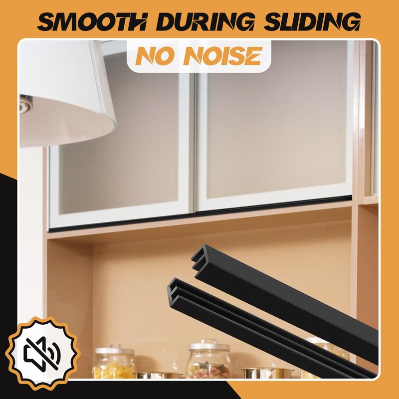 Landical 2 Sets 4FT Sliding Door Track for 1/8" Thick