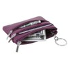 Ladies Genuine Leather Wallet with Key Ring, Purple, purse