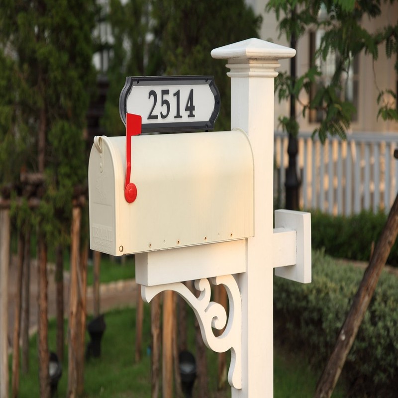 Whitehall Products Nite Bright Address Sign, 16" x 4.5", Black