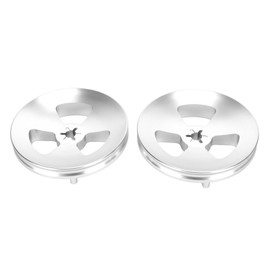 1 Pair 1/4 Inch NAB Hub Optical Shaft Adapter Aluminum Polished Base Reel to Reel Tape Opener for Studer ReVox for DENON Silver