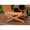 NUZAMAS Adjustable Solid Wood Guitar Footstool, Foldable, Height and Angle