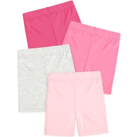 Fulako Baby Girls Shorts 12-18 Months Toddler Bike Biker Shorts Little Girls Summer Clothes Pink Cartwheel Swim Dance Tumble Leggings Gray 4 Pack