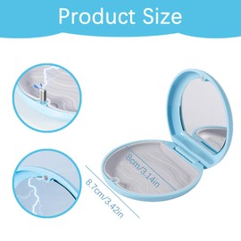 RDNKVB Zahnspangendose Gebissdose,mit Spiegel Zahnprothesen Behälter,zahnprothesen behälter,Zahnschiene Box,Prothesendose,Spiegelhalterbox