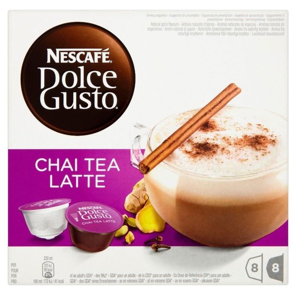 Nescafé Dolce Gusto Chai Tea Latte, 3 Pack x 16 Cápsulas, 24 Porciones