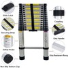 4.4M/14.5FT Telescoping Ladder with Detachable Hooks,Aluminum Extension Foldable Telescopic Ladder,Portable