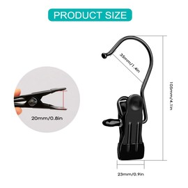 Laundry Hooks with Clips 20 Pack Boot Hangers for Closet Clips for Hanging Hangers with Clips Hanging Clips Hook Clothes Pins for Laundry Laundry Clips Travel Clothes Pins Hanging Clips for Jeans