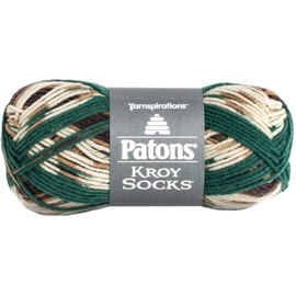 Patons Kroy Socks Yarn - (1) Gauge - 1.75 oz - Woodsie Woodsie - For Crochet, Knitting & Crafting