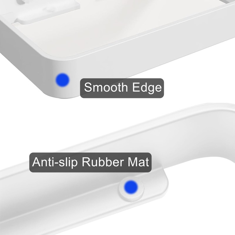 Z metnal Small Glass Bathroom Shelves, White Bathroom Floating Shelf,