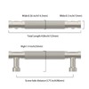 Amerdeco 10 Pack 3.75 Inch(96mm) Brushed Satin Nickel Cabinet Pulls