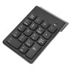 Wireless Number Pad 2.4G Receiver Black 18 Concave Keys Battery