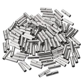 MECCANIXITY Non-Insulated Butt Crimp Terminals 16-14 AWG for Electrical Wire Splice DIY, Pack of 150