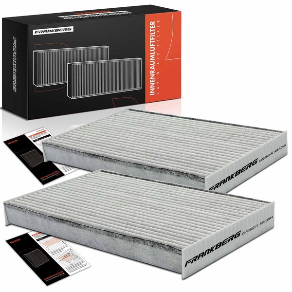 Frankberg 2 x Cabin Air Filter Pollen Filter with Activated