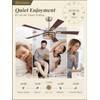 Fanbulous Farmhouse Ceiling Fans with Light, 48 Inch Bedroom Ceiling