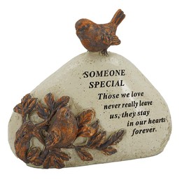 Someone Special Robin Bird Memorial Graveside Stone Plaque Ornament