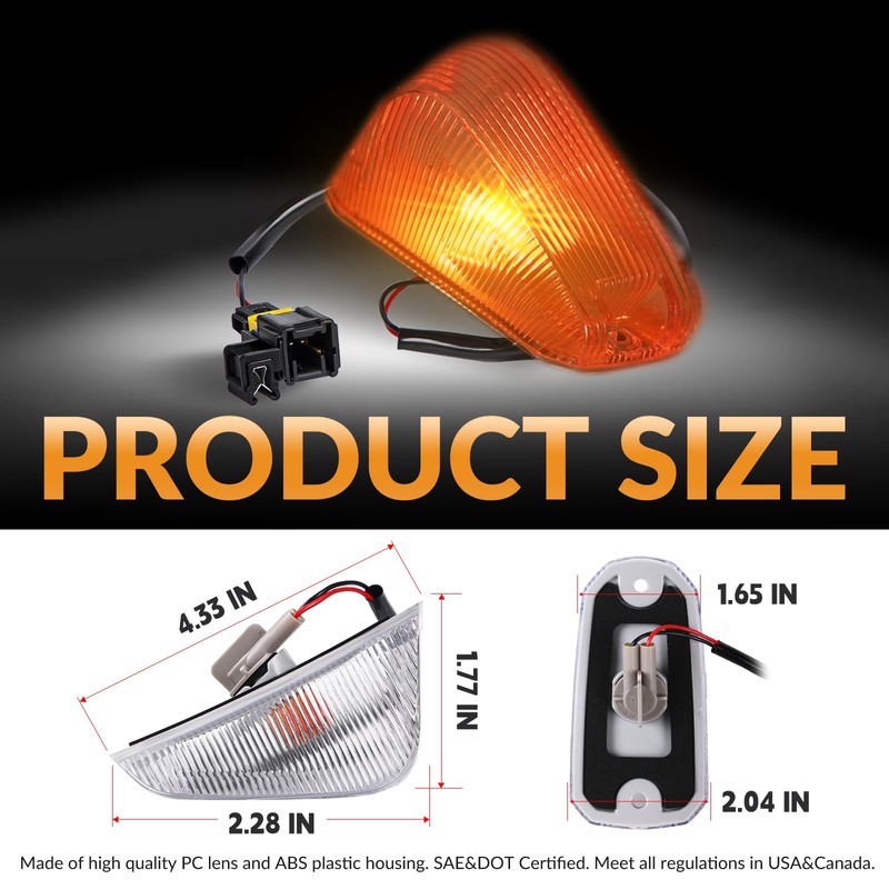 DERMOKA 1PCS Cab Roof Top Marker Lights Clearance Running Lamps
