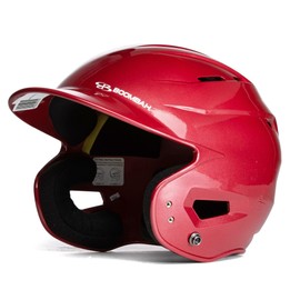Boombah DEFCON Metallic Gloss Solid Batting Helmet Sleek Profile NOSCAE Cardinal - Size Senior 7" - 7 3/4"