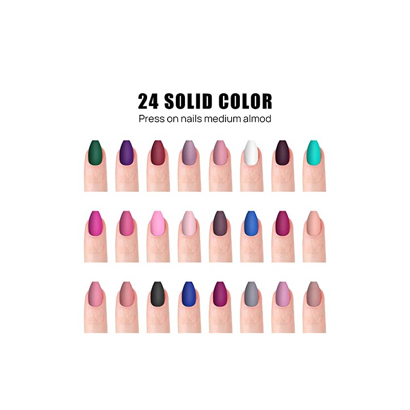 Presione En Las Uñas, 576 Piezas de Uñas Postizas Cuadradas