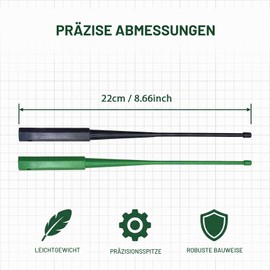 Pack of 2 Roller Shutter Adjustment Pin - Adjustment Tool for Tubular Motor, Adjustment Pin for 4 mm Hexagon, Practical Accessory for Motor Adjustment (Black/Green)