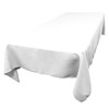 TableLinensforLess Polyester Rectangle Tablecloth, 60 Inch by 144 Inch, (White)