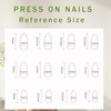 Spring Press on Nails Medium Almond Fake Nails Cat Eyes