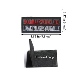 2 PCS AliPlus Blood Makes You Related Loyalty Makes You Family Patch Embroidered Patch Hook and Loop