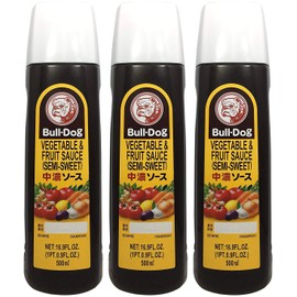Bull-Dog Chuno Semi-Sweet Sauce 16.9 Fl. Oz. (3 Bottles)