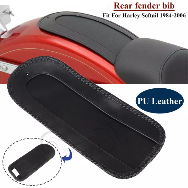 Unbranded Black Rear Fender Bib Solo Seat for Harley 84-06